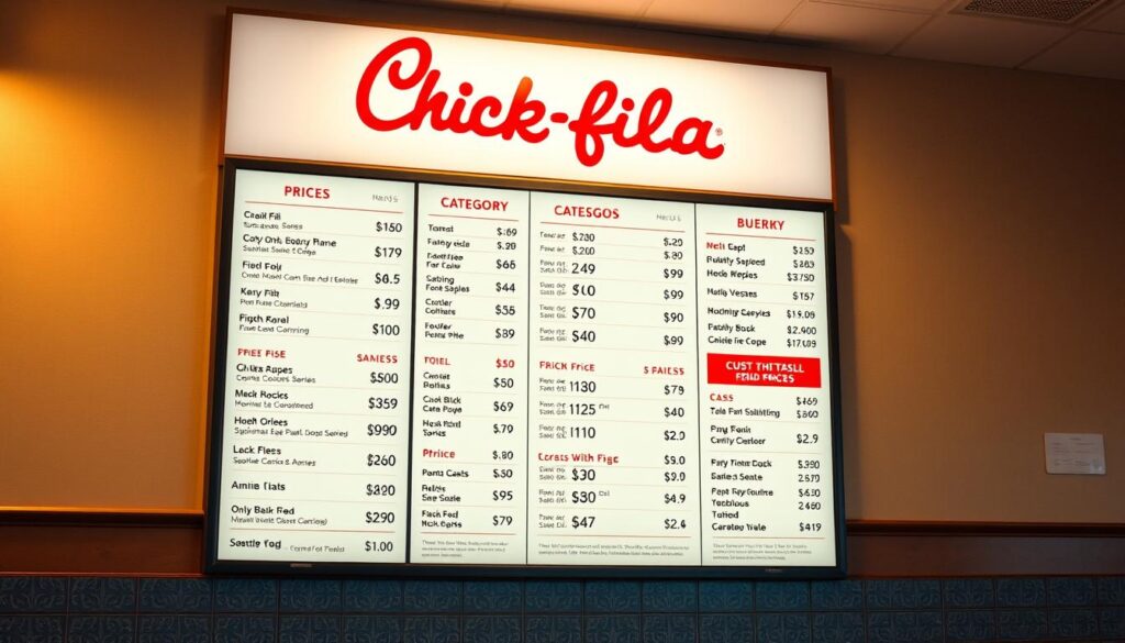 Chick fil a prices menu breakdown