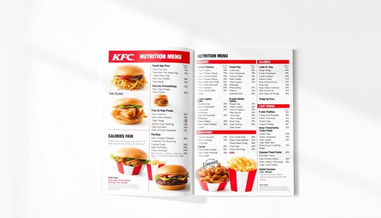 KFC Nutrition Menu