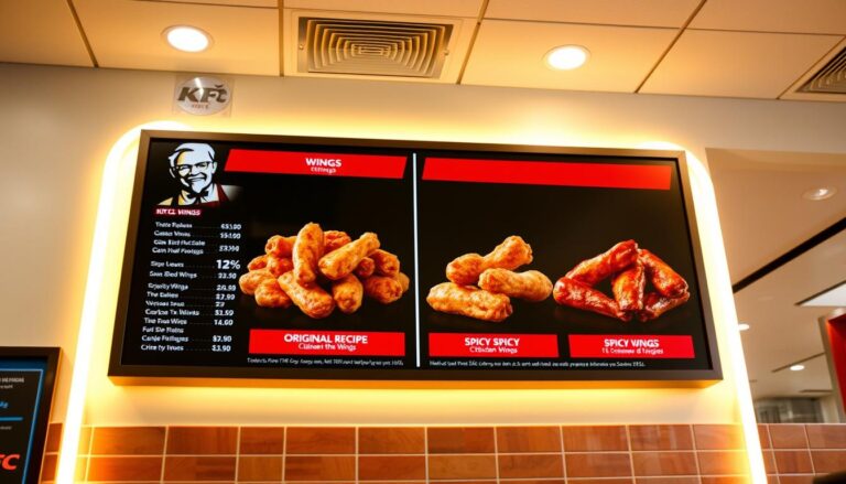 KFC Wings Menu