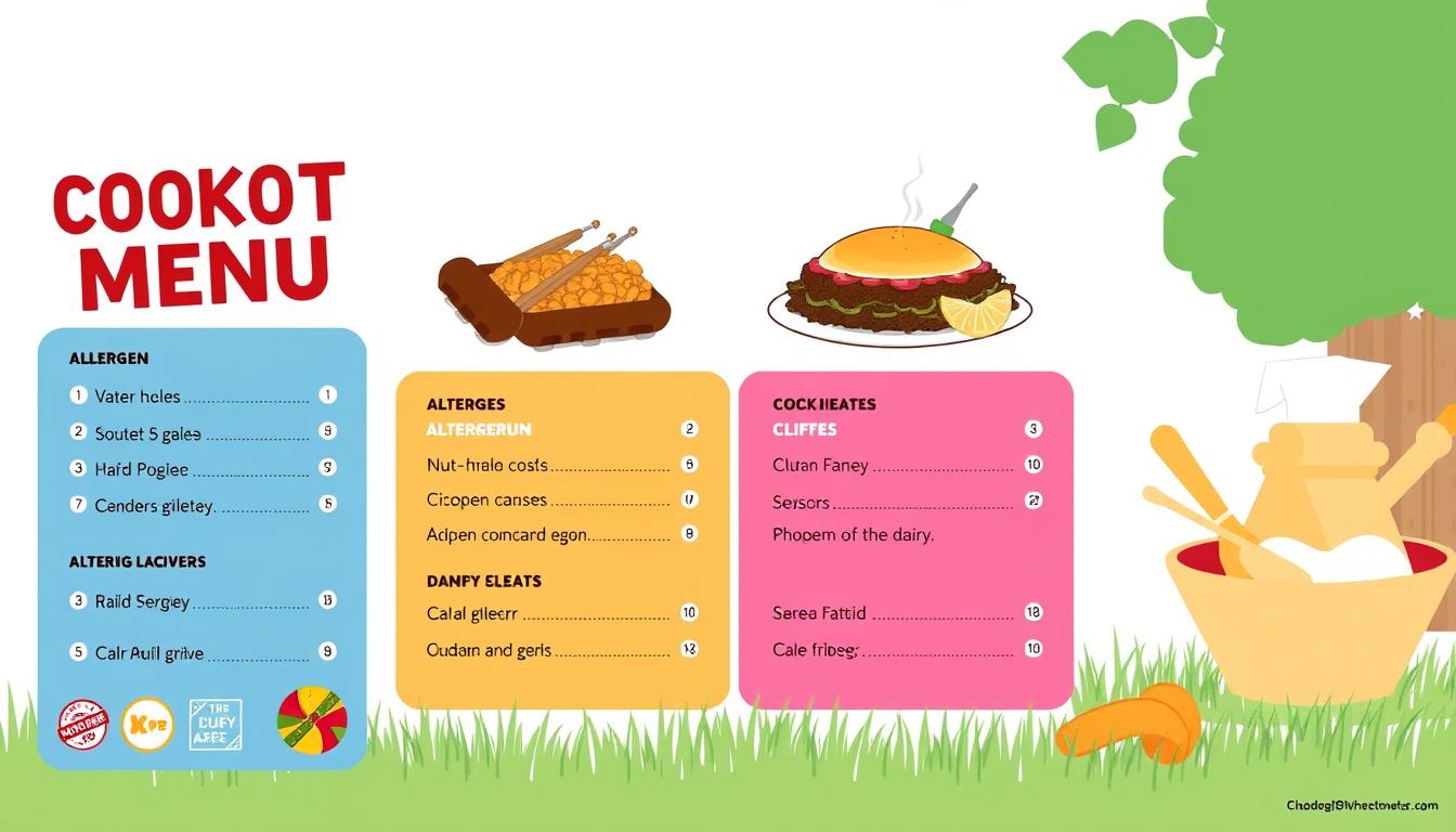cookout allergen menu