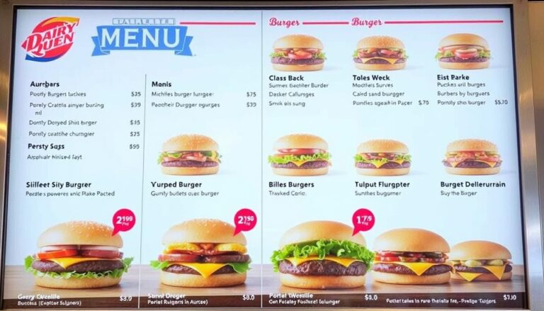 Dairy Queen Burgers Menu – Tasty Choices Unveiled