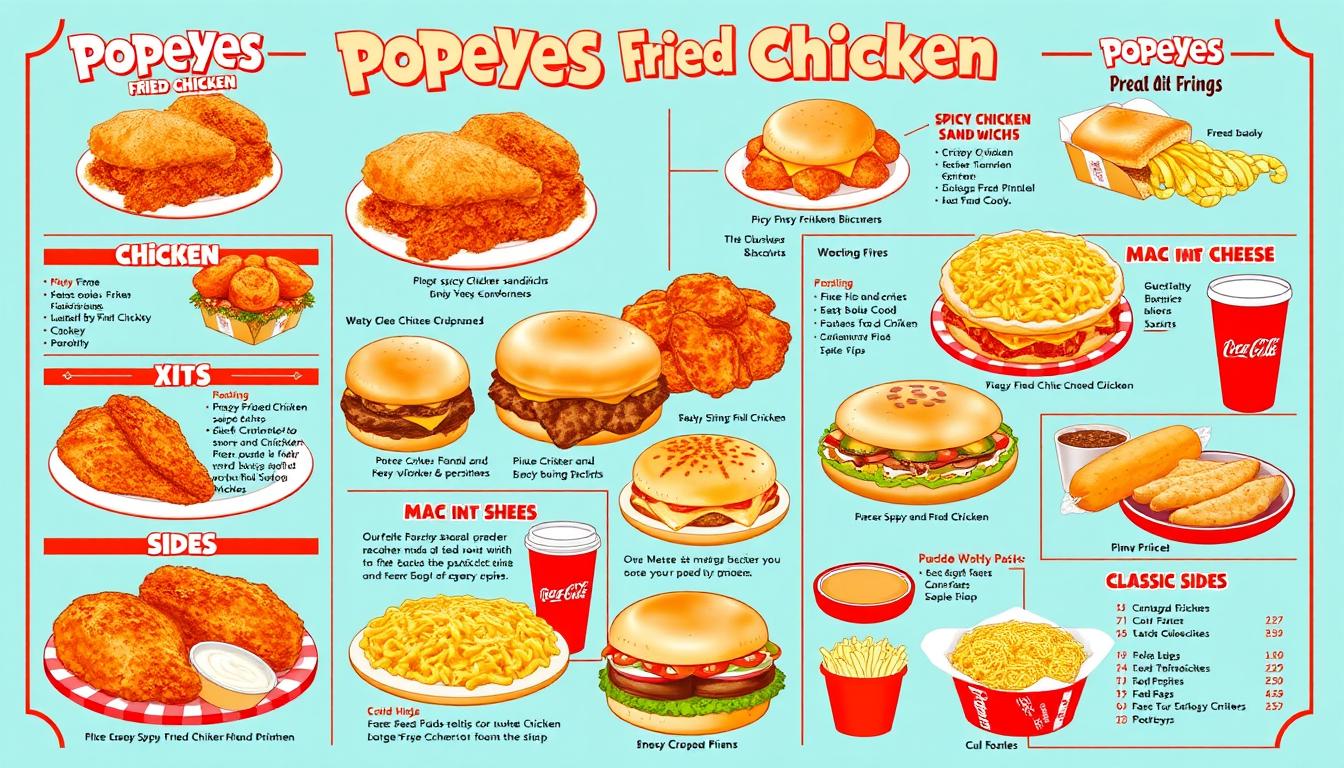 popeyes fried chicken menu