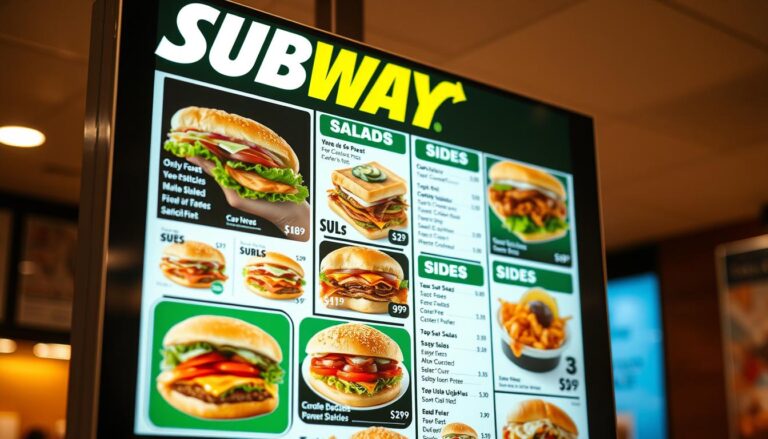 subway menu