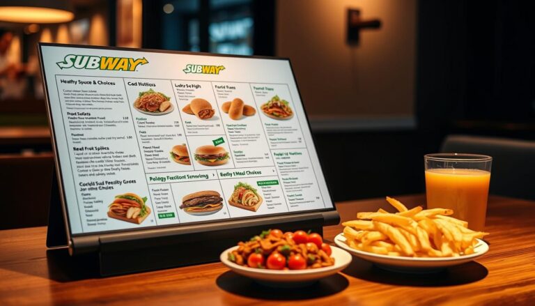 subway nutrition menu