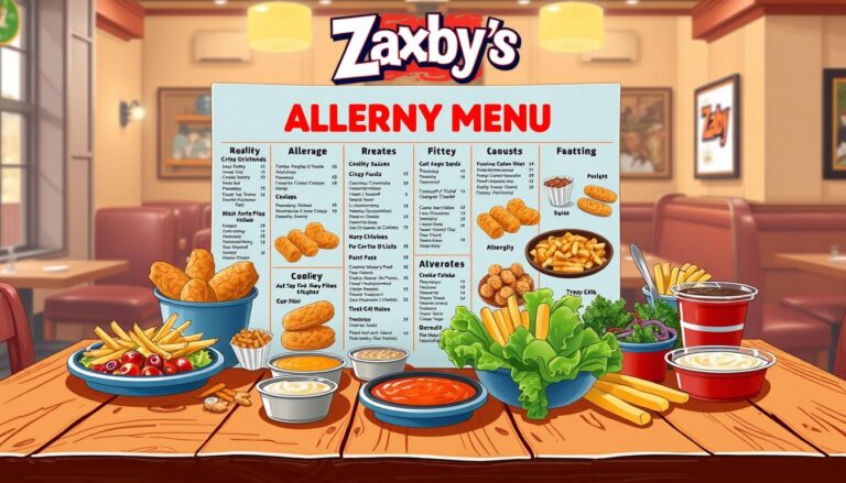 zaxby's allergen menu