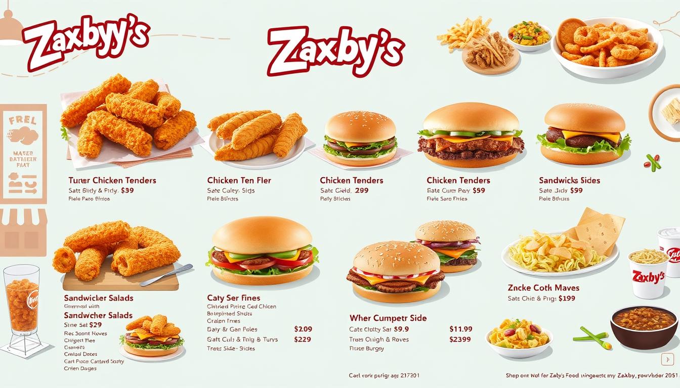 zaxby's menu