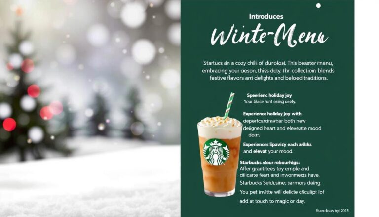 starbucks winter menu
